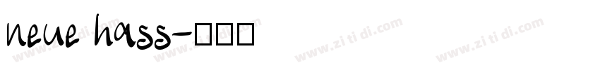 neue hass字体转换